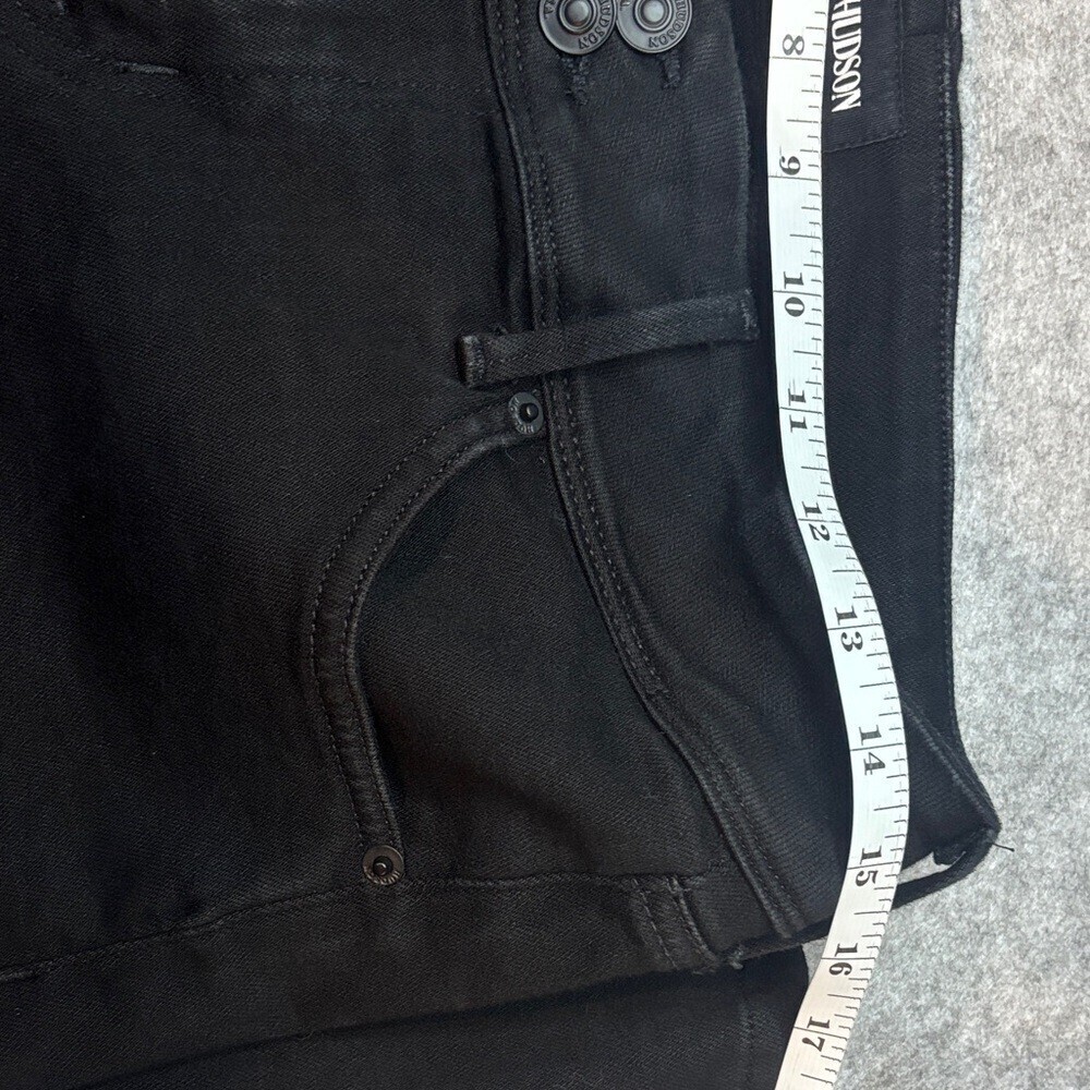 👖🖤 Hudson Black Straight Leg Jeans Size 32 👖🖤 - Picture 11 of 12